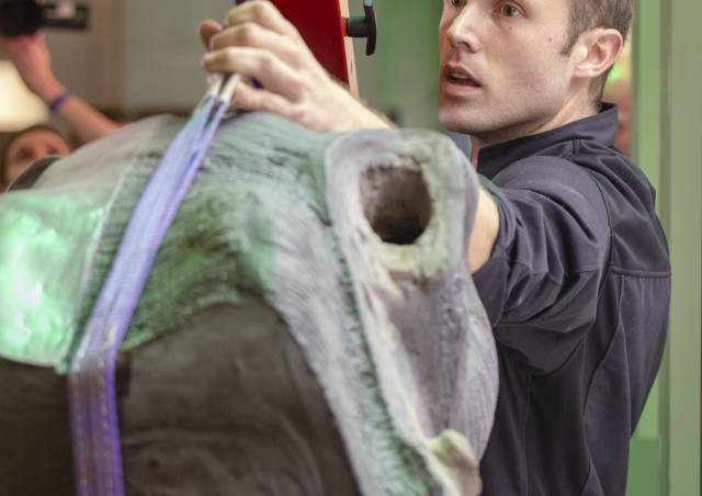 Unboxing time. Spanish finalist Lluc Crusellas just revealed his 80-kilogram elephant body